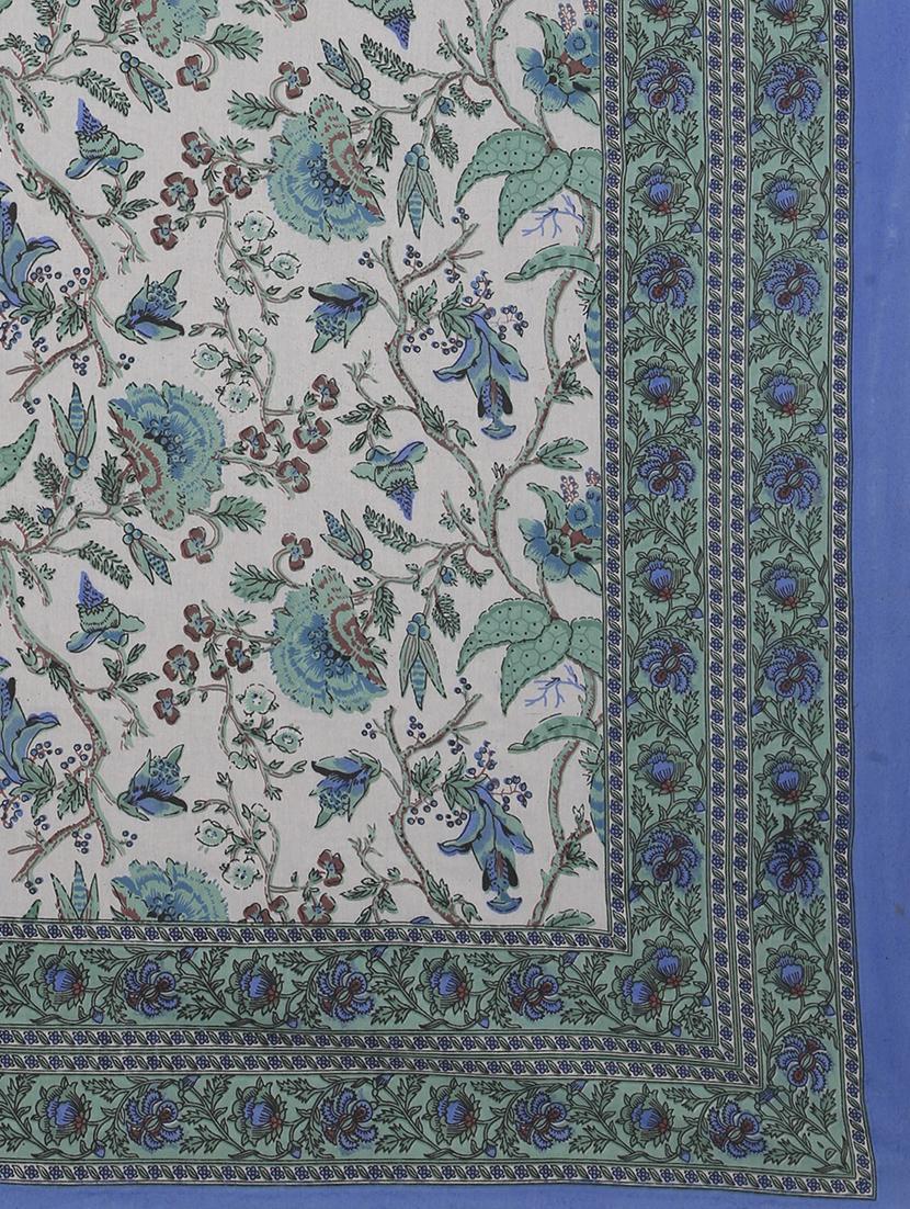 texstylers cotton floral print jaipuri 90 by 100 inches queen size bedsheet with 2 pillow covers - 21027148 - Standard Image - 5