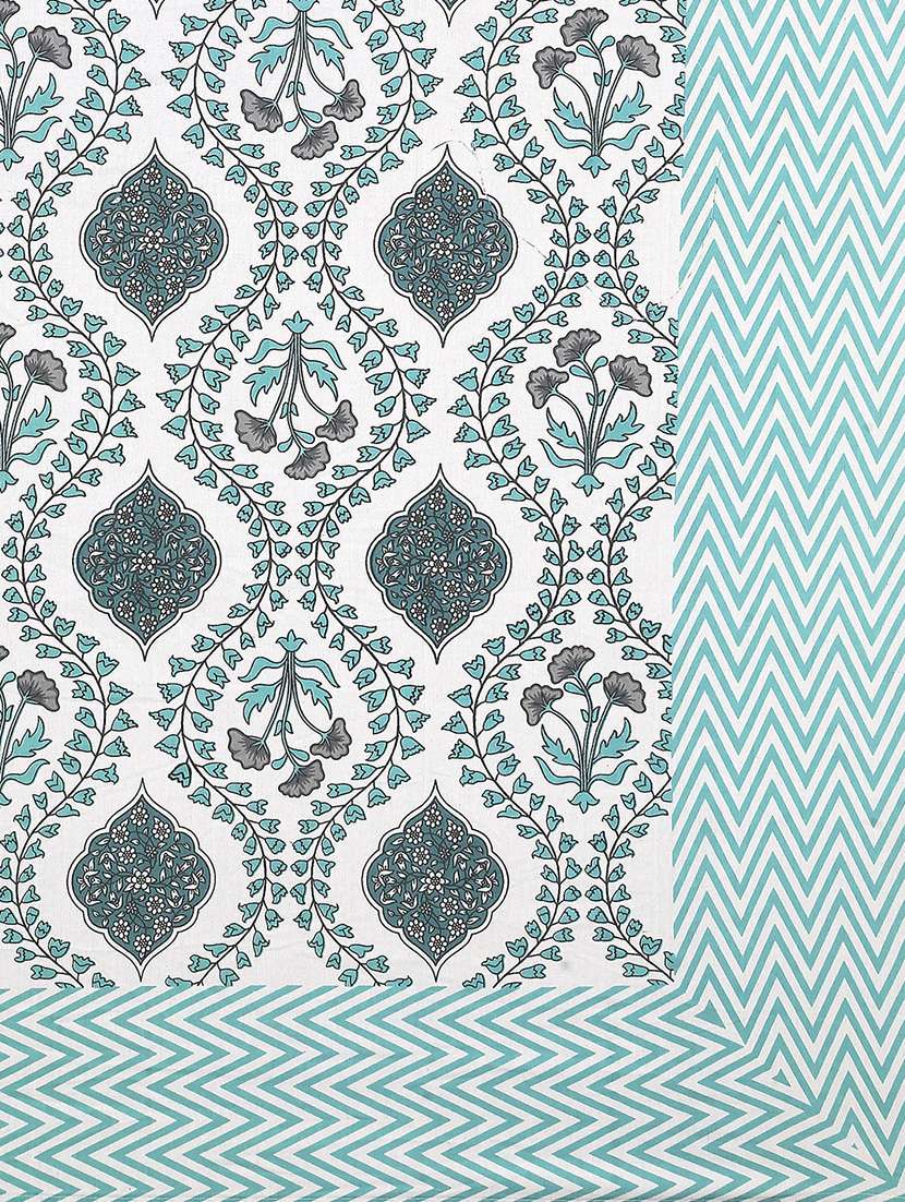 texstylers cotton floral print jaipuri 90 by 100 inches queen size bedsheet with 2 pillow covers - 21027152 - Standard Image - 5