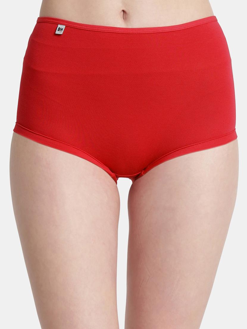red lycra boy shorts panty - 21028853 - Zoom Image - 0
