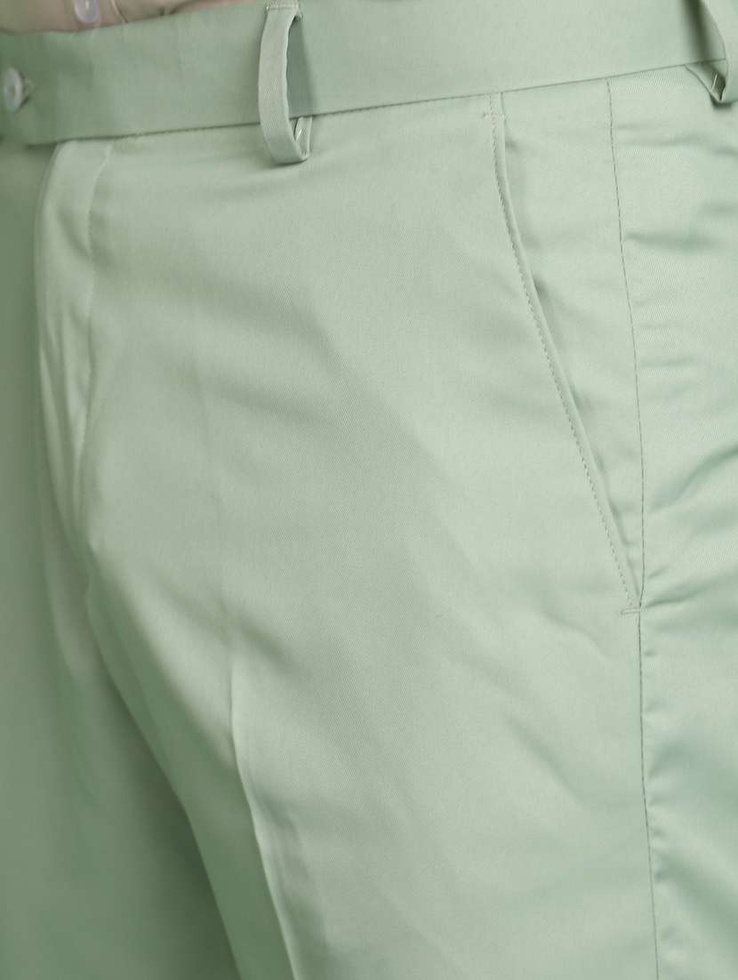 men solid slim fit formal trouser - 21028921 -  Standard Image - 5