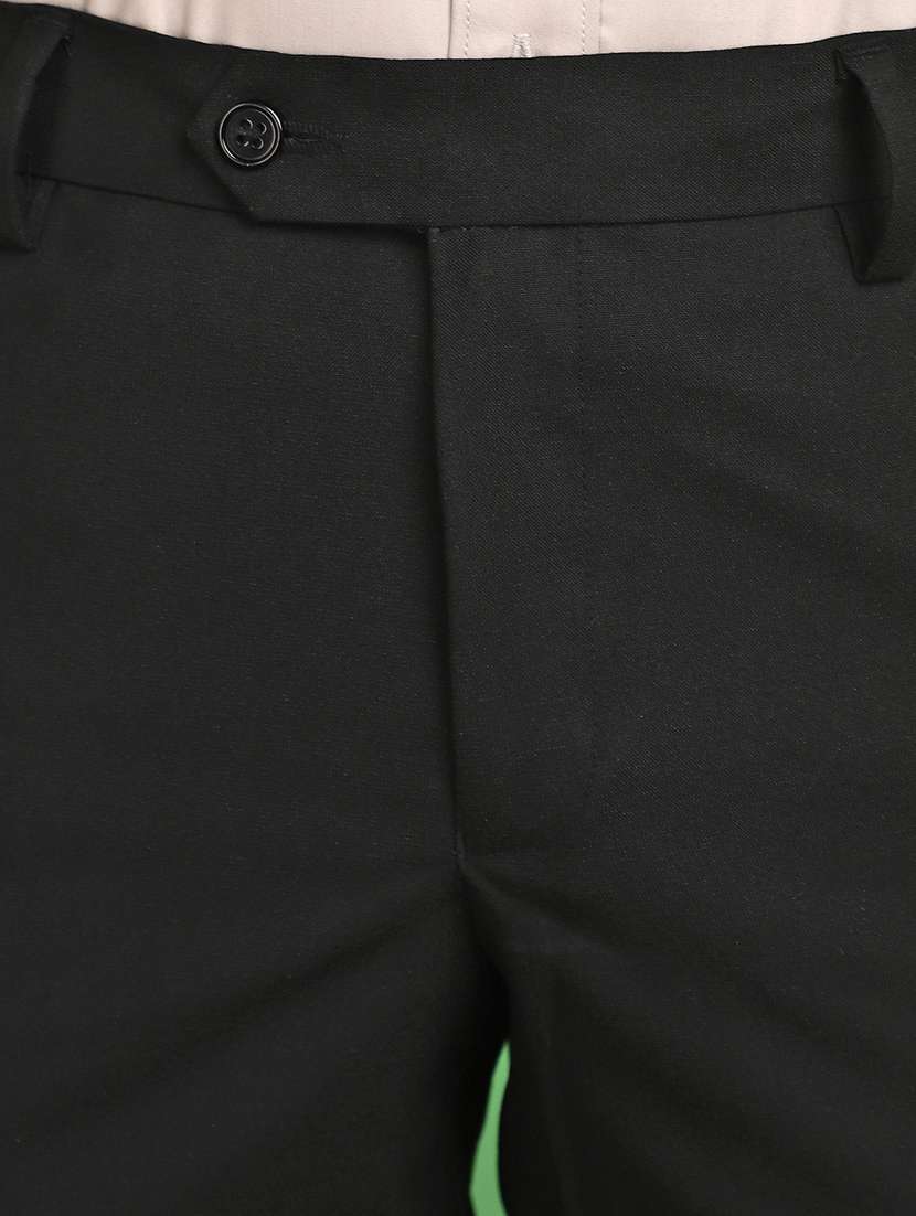 Men Solid Slim Fit Formal Trouser - 21029020 -  Standard Image - 5