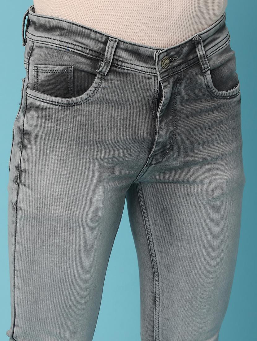 men mid rise plain denim jeans - 21029066 - Standard Image - 5
