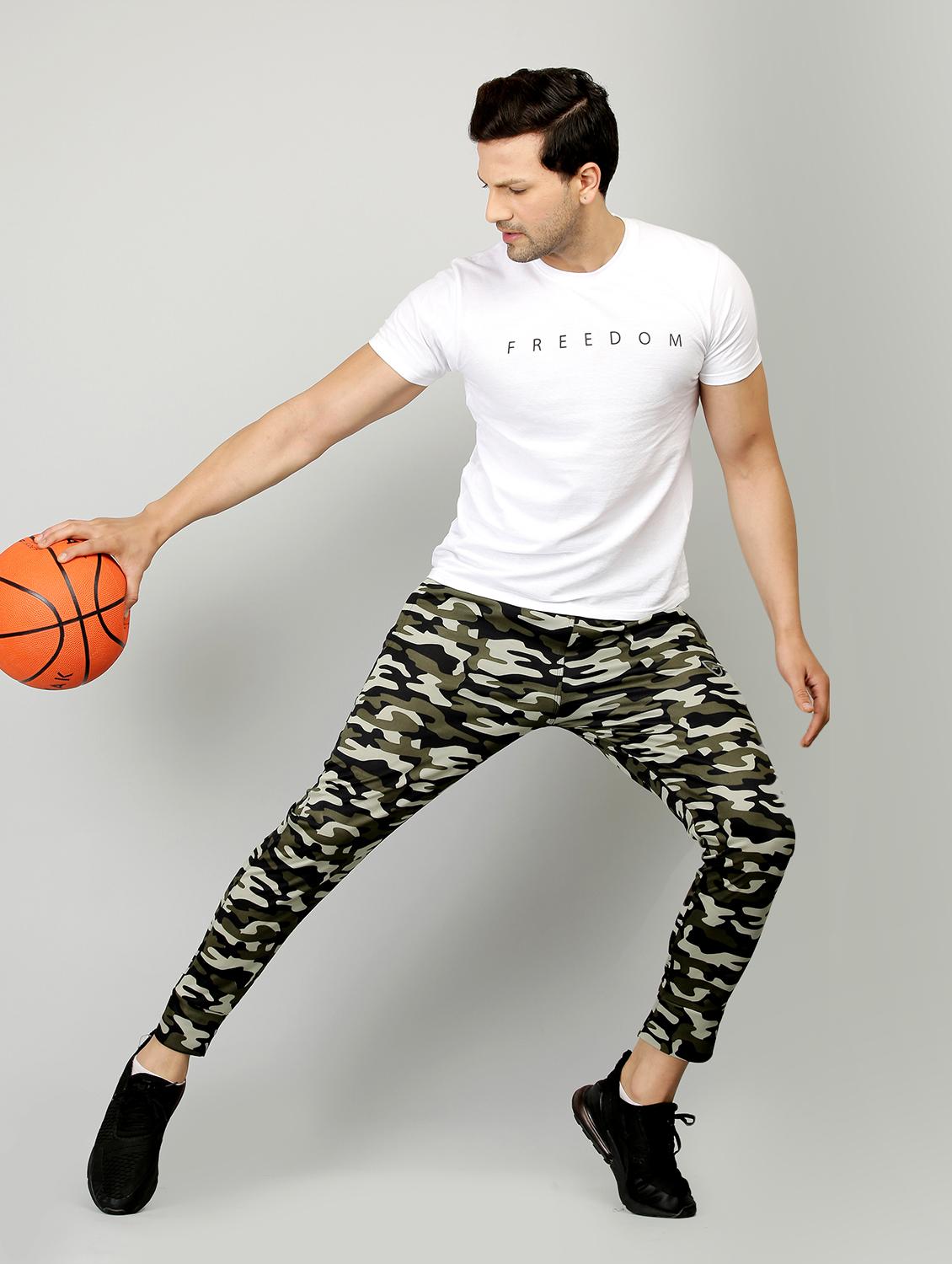green polyester full length track pant - 21029988 - Standard Image - 3