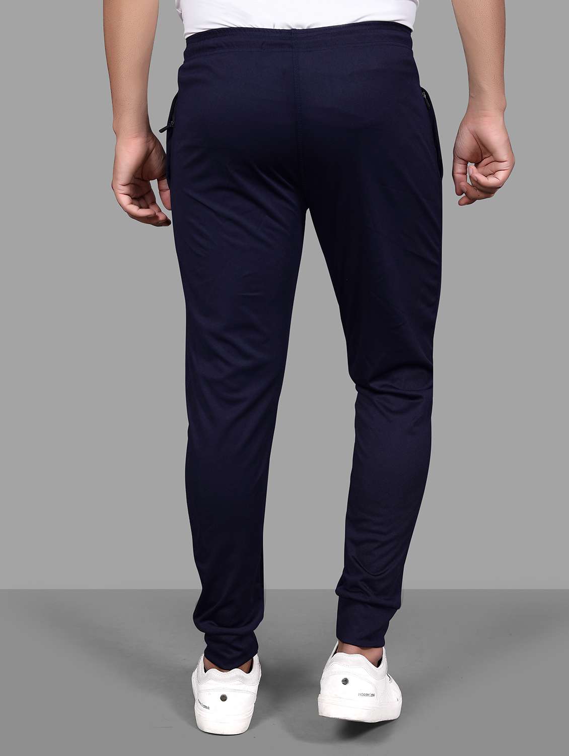 navy blue polyester full length track pant - 21029996 - Standard Image - 3