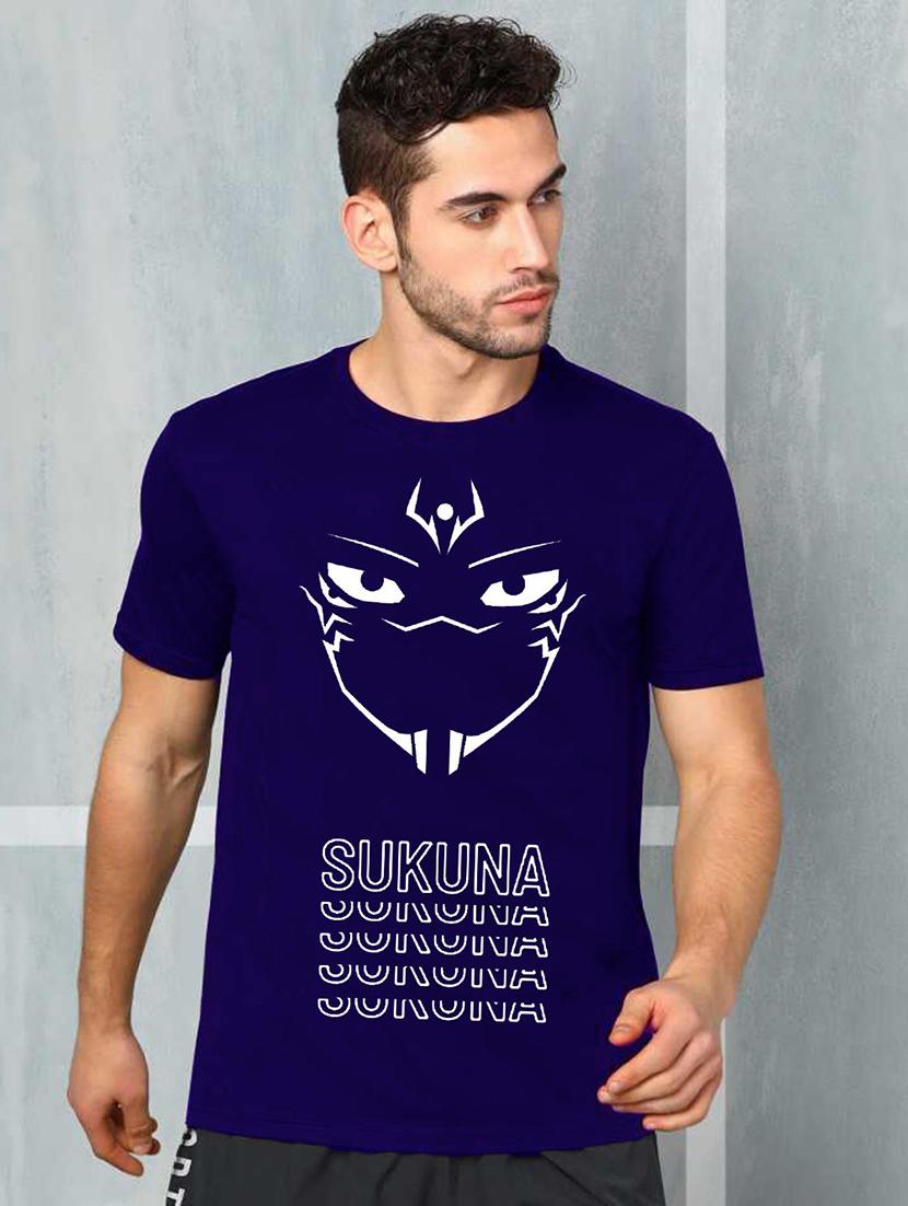 men round neck front print t-shirt - 21030250 - Zoom Image - 0