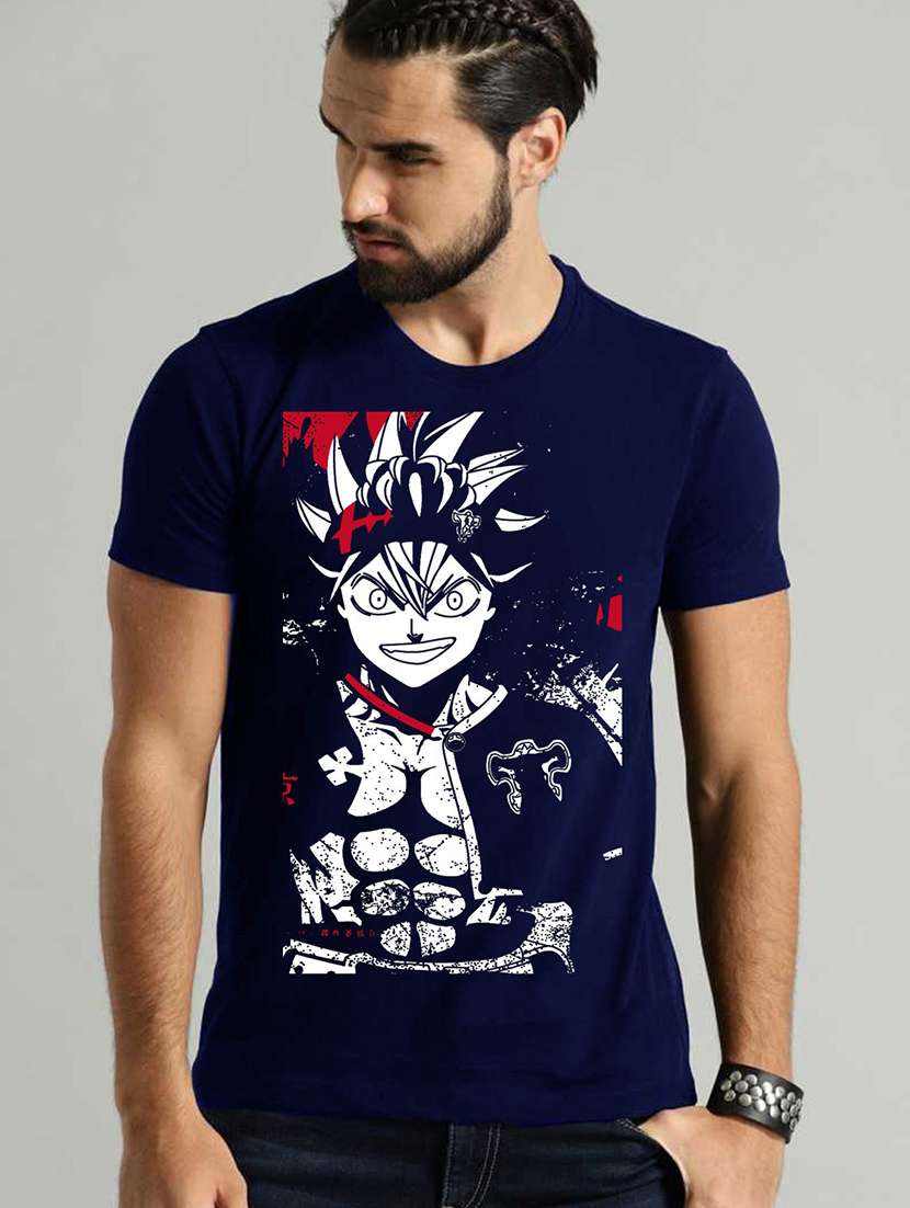 men round neck front print t-shirt - 21030992 -  Zoom Image - 0