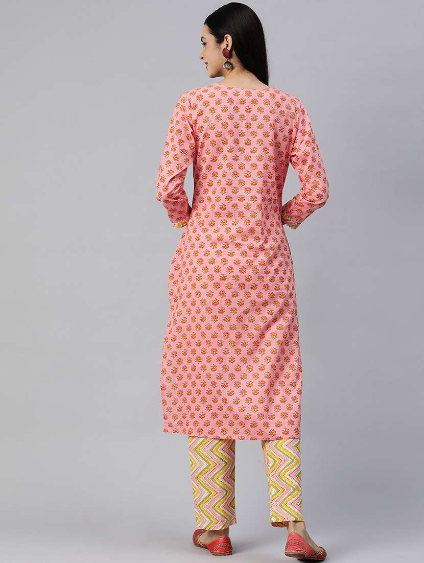 orange kurta pant set - 21031192 - Standard Image - 3