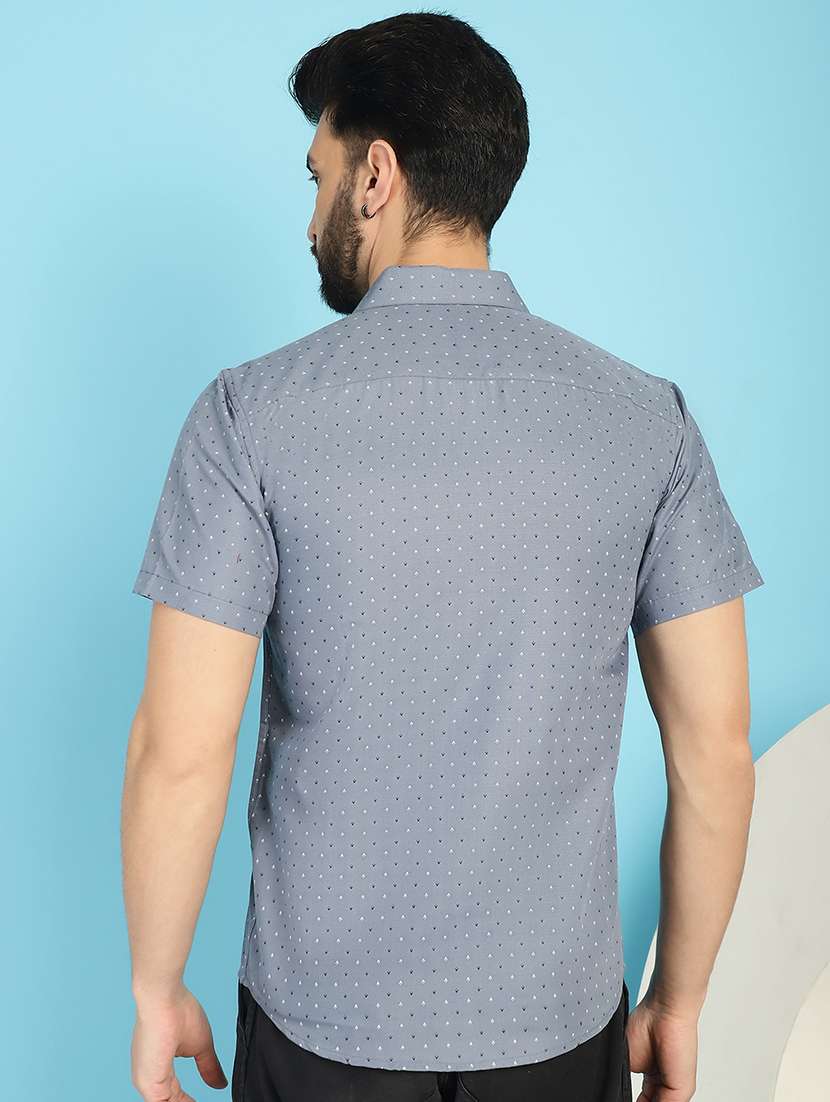 grey cotton casual shirt - 21031220 -  Standard Image - 3