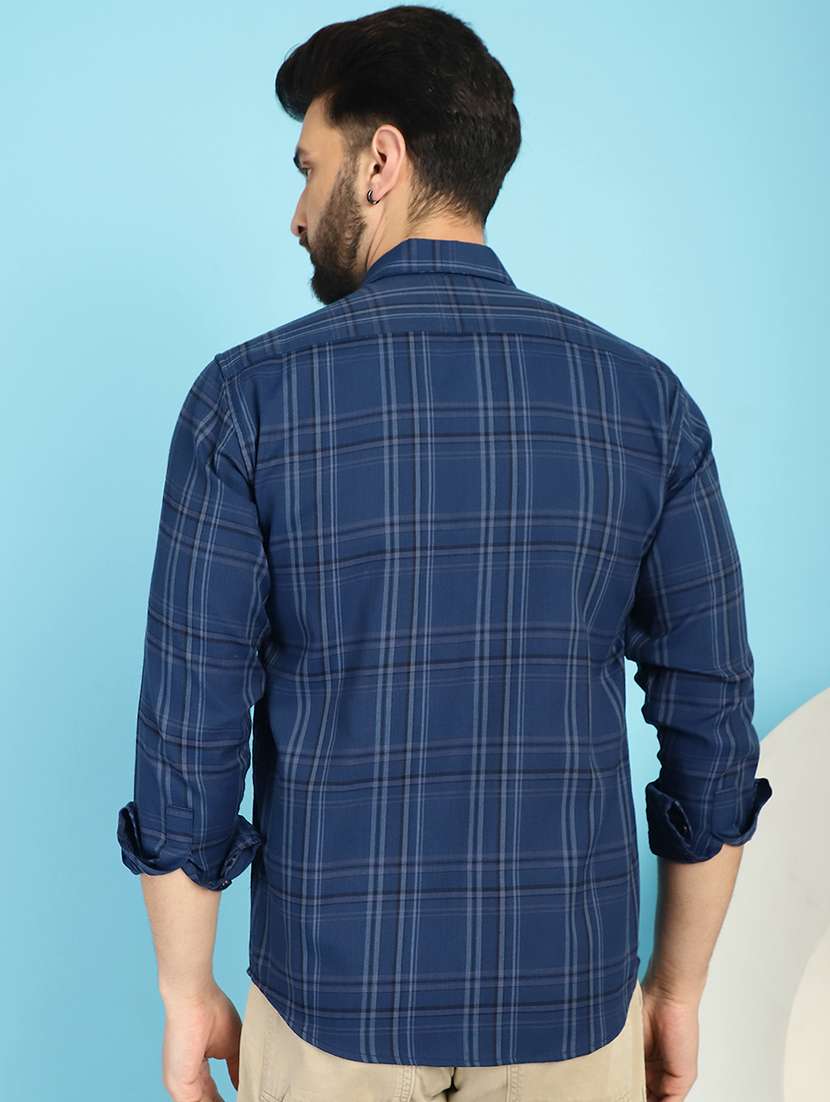 blue cotton casual shirt - 21031232 -  Standard Image - 3