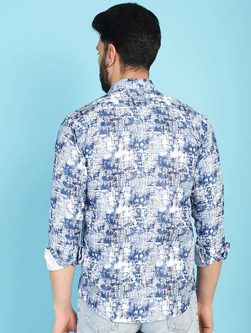 blue rayon casual shirt - 21031238 -  Standard Image - 3