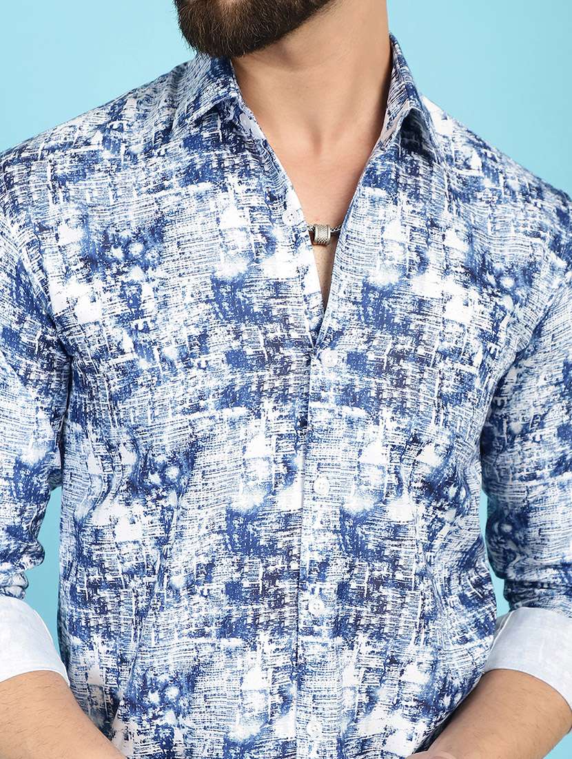 blue rayon casual shirt - 21031238 -  Standard Image - 5