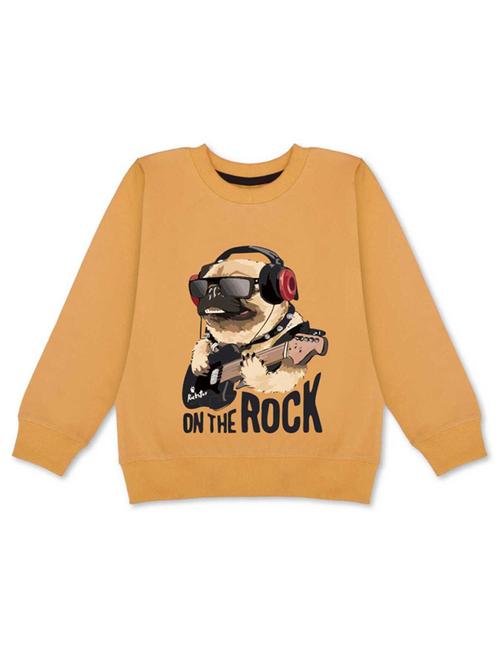 boys round neck front print regular sweatshirt - 21031473 - Standard Image - 0