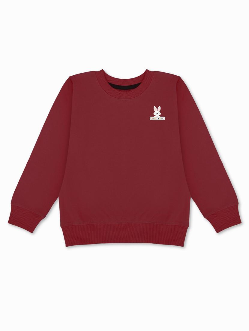 maroon solids round neck sweatshirts - 21031488 -  Zoom Image - 0