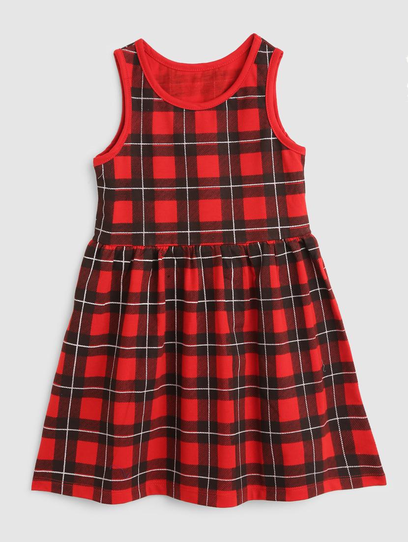 red cotton blend frock - 21031643 - Zoom Image - 0