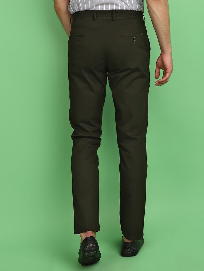 men solid ankle length chinos - 21031841 - Standard Image - 3