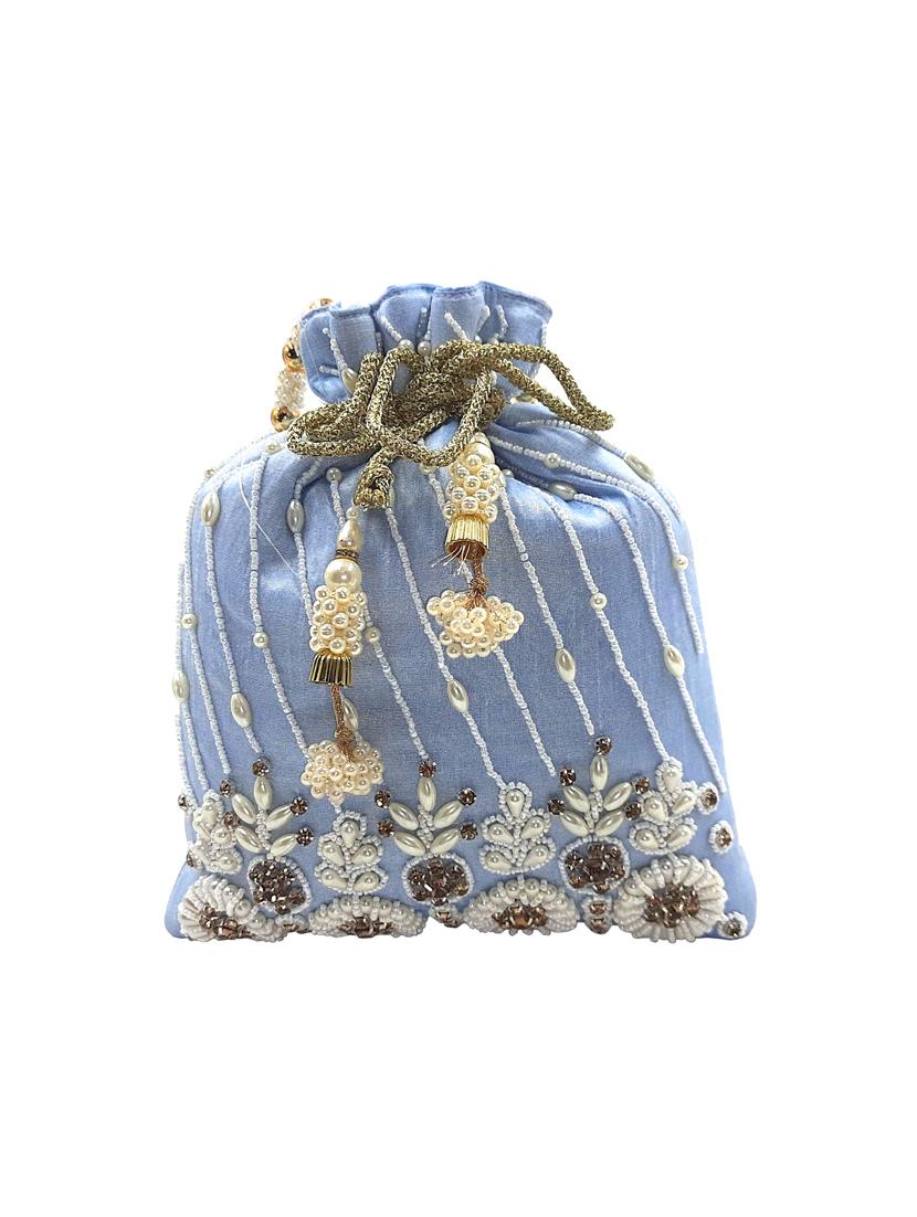 blue embellished ethnic potlis - 21031989 - Zoom Image - 0