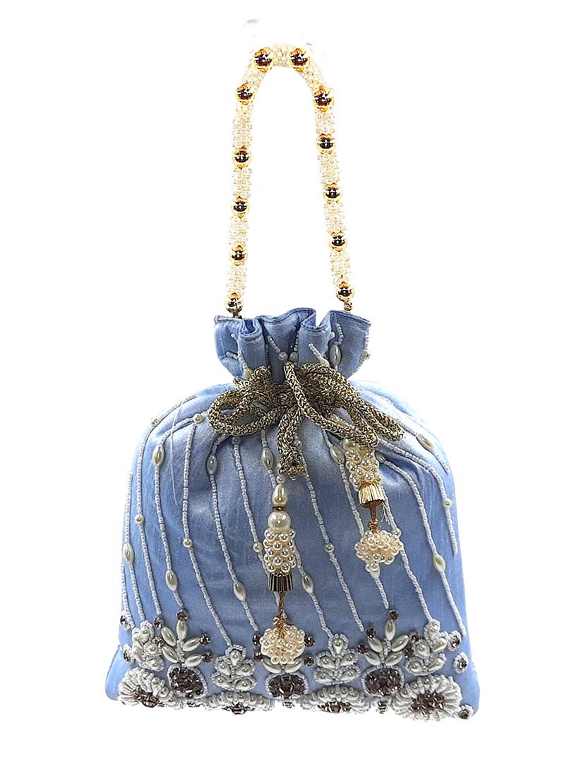 blue embellished ethnic potlis - 21031989 - Standard Image - 3