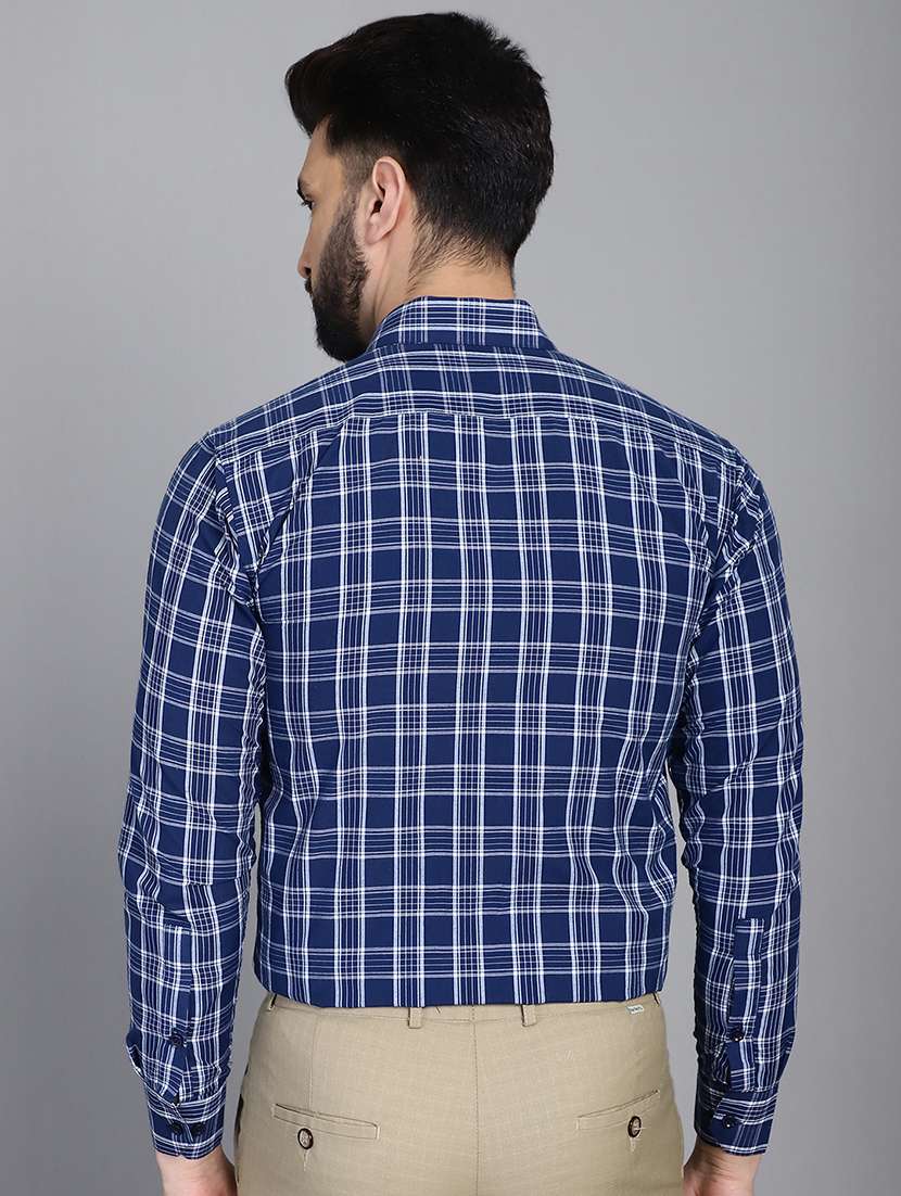 blue cotton formal shirt - 21032020 -  Standard Image - 3