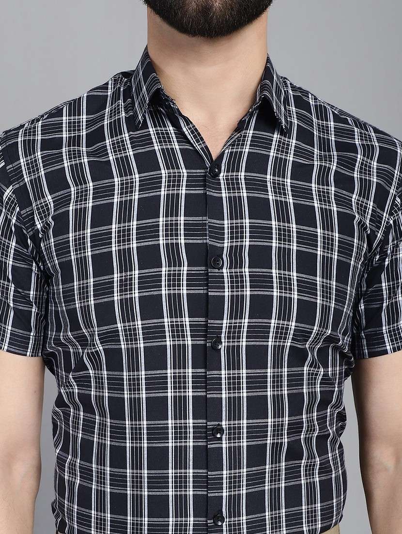 black cotton formal shirt - 21032022 -  Standard Image - 5
