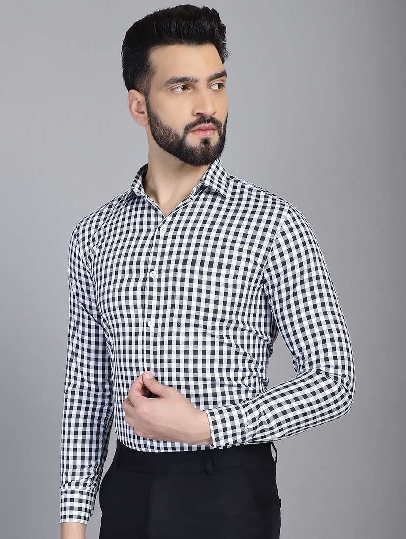 black cotton formal shirt - 21032027 - Zoom Image - 0