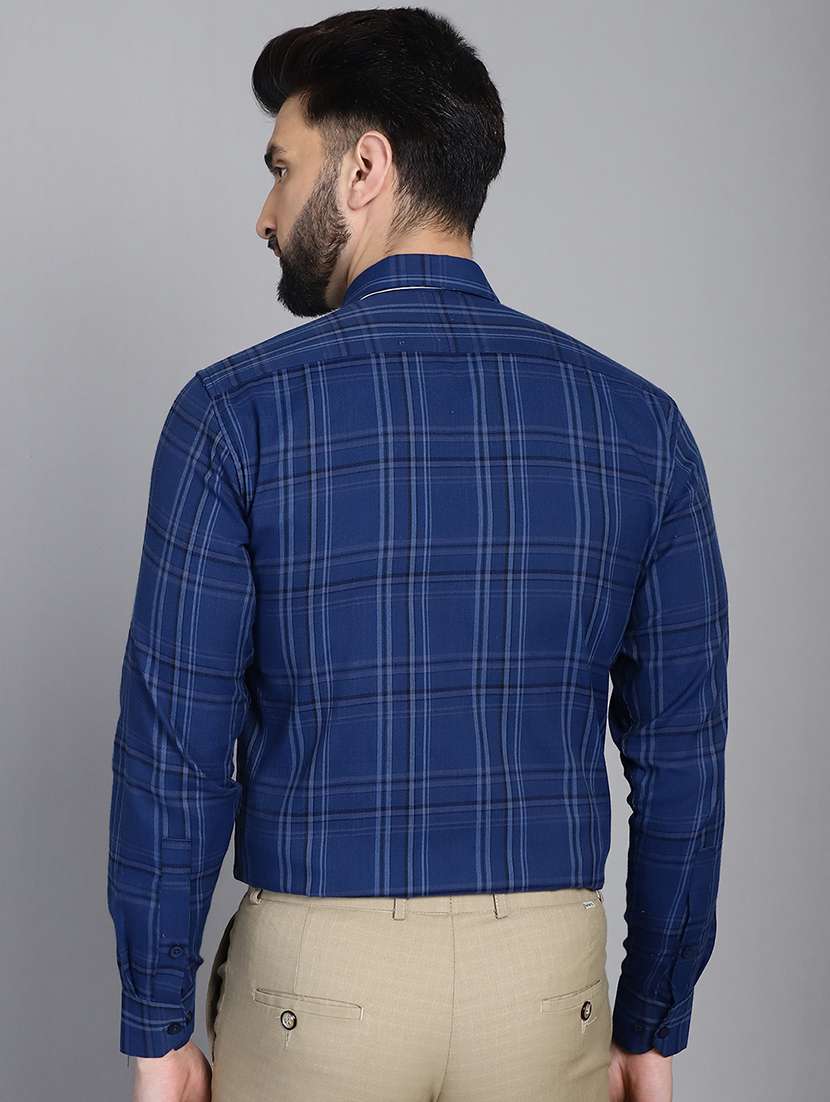 blue cotton formal shirt - 21032037 -  Standard Image - 3