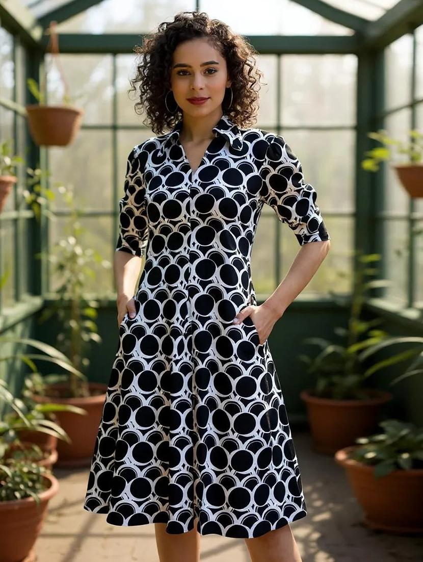 women abstract printed a-line dress - 21032341 - Zoom Image - 0