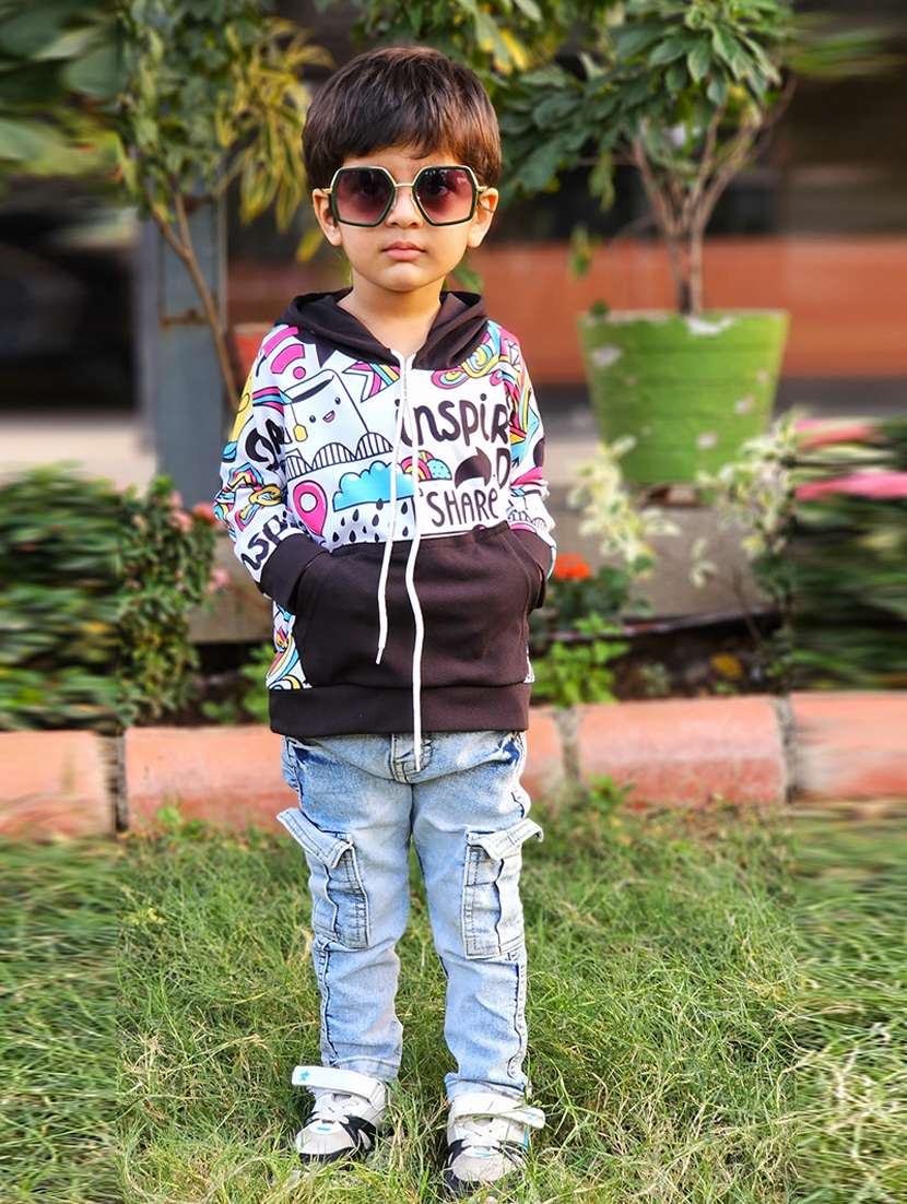 boys printed hooded t-shirt - 21033457 -  Standard Image - 3