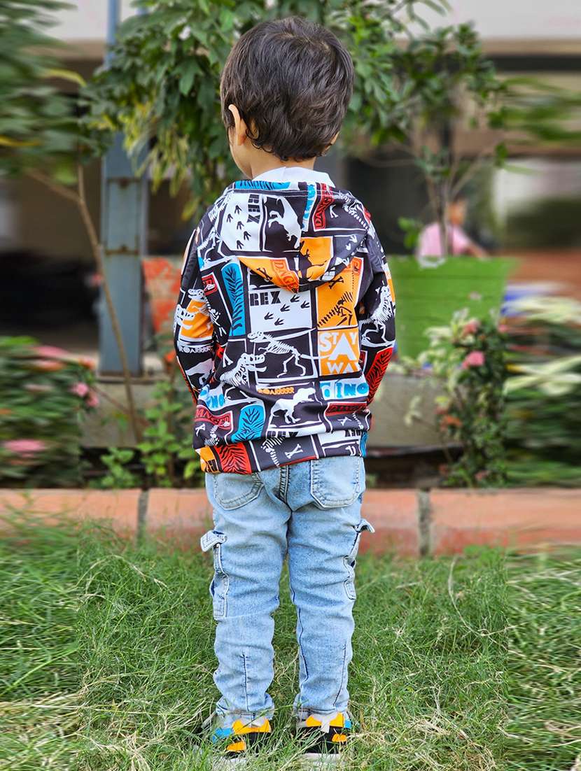 boys printed hooded t-shirt - 21033458 -  Standard Image - 3