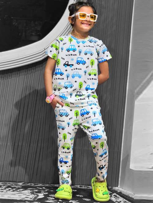 girls printed t-shirt and pajama set - 21033530 -  Standard Image - 0