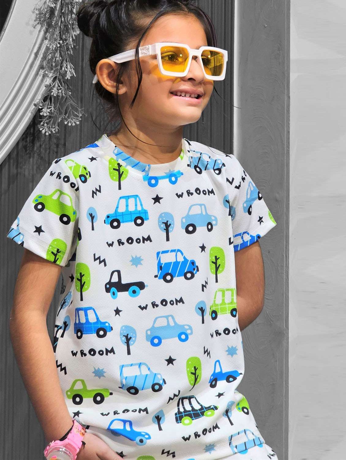 girls printed t-shirt and pajama set - 21033530 -  Standard Image - 3