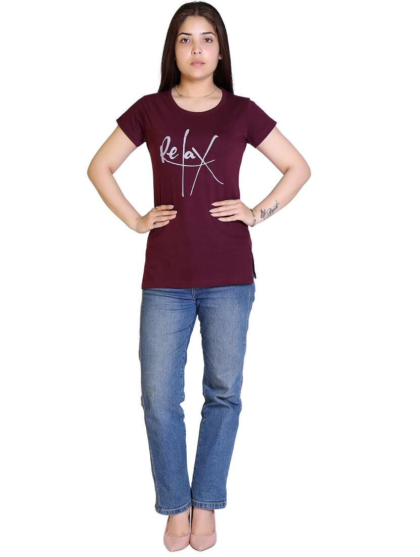 women front print cotton t-shirt - 21033723 - Standard Image - 3