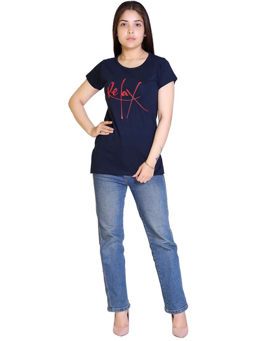 women front print cotton t-shirt - 21033725 -  Standard Image - 3