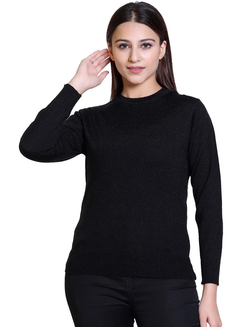 black wool pullover