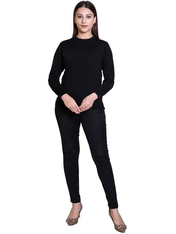 black wool pullover - 21033762 - Standard Image - 3