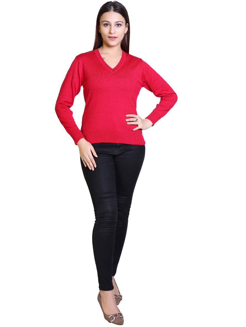 red wool pullover - 21033763 - Standard Image - 3