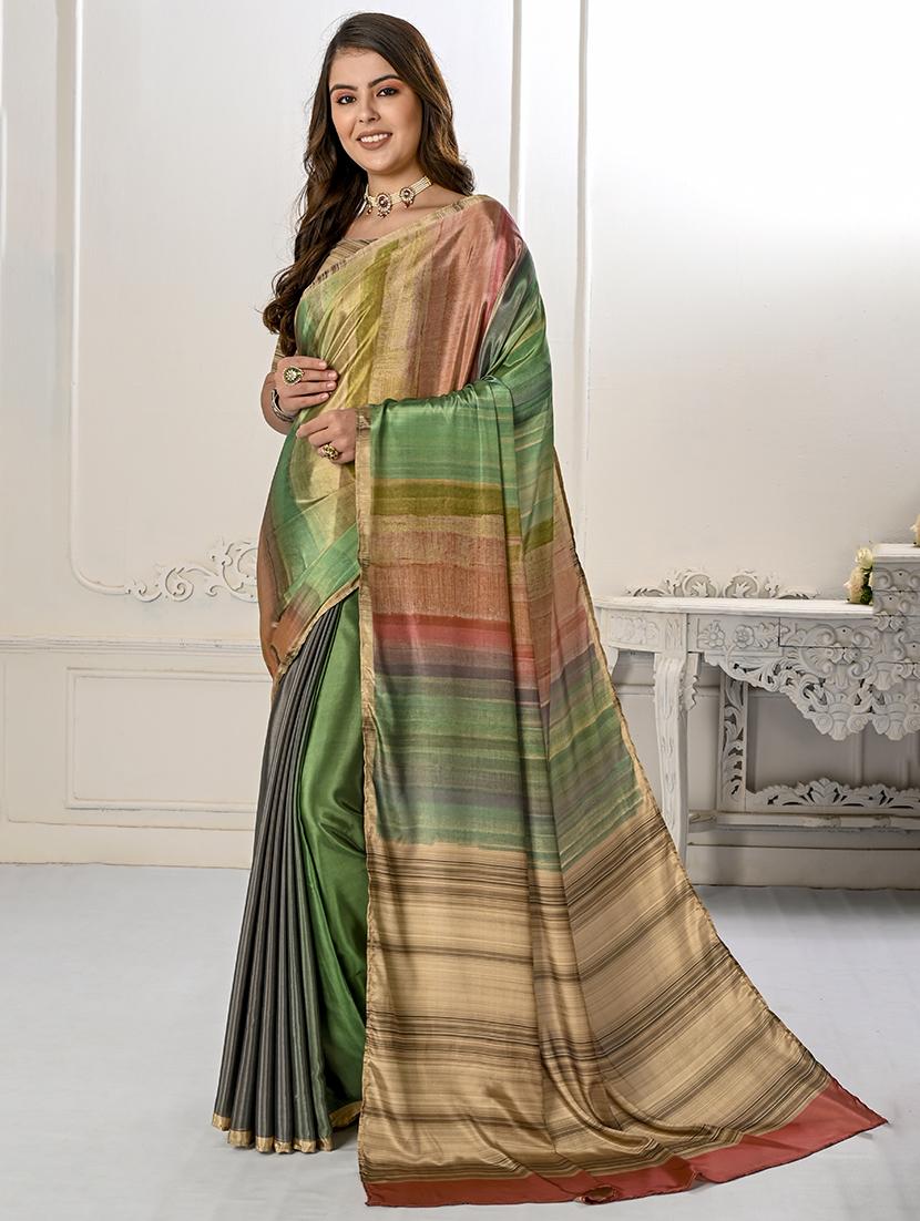 women multi color printed saree with blouse - 21034033 - Zoom Image - 0