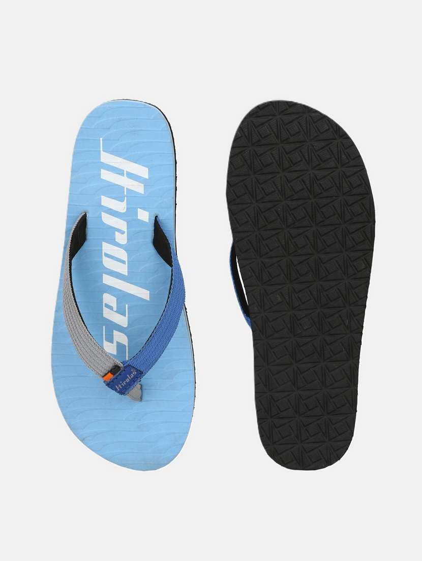 men's fabrication blue anti-sweat flip-flops - 21034455 -  Standard Image - 3