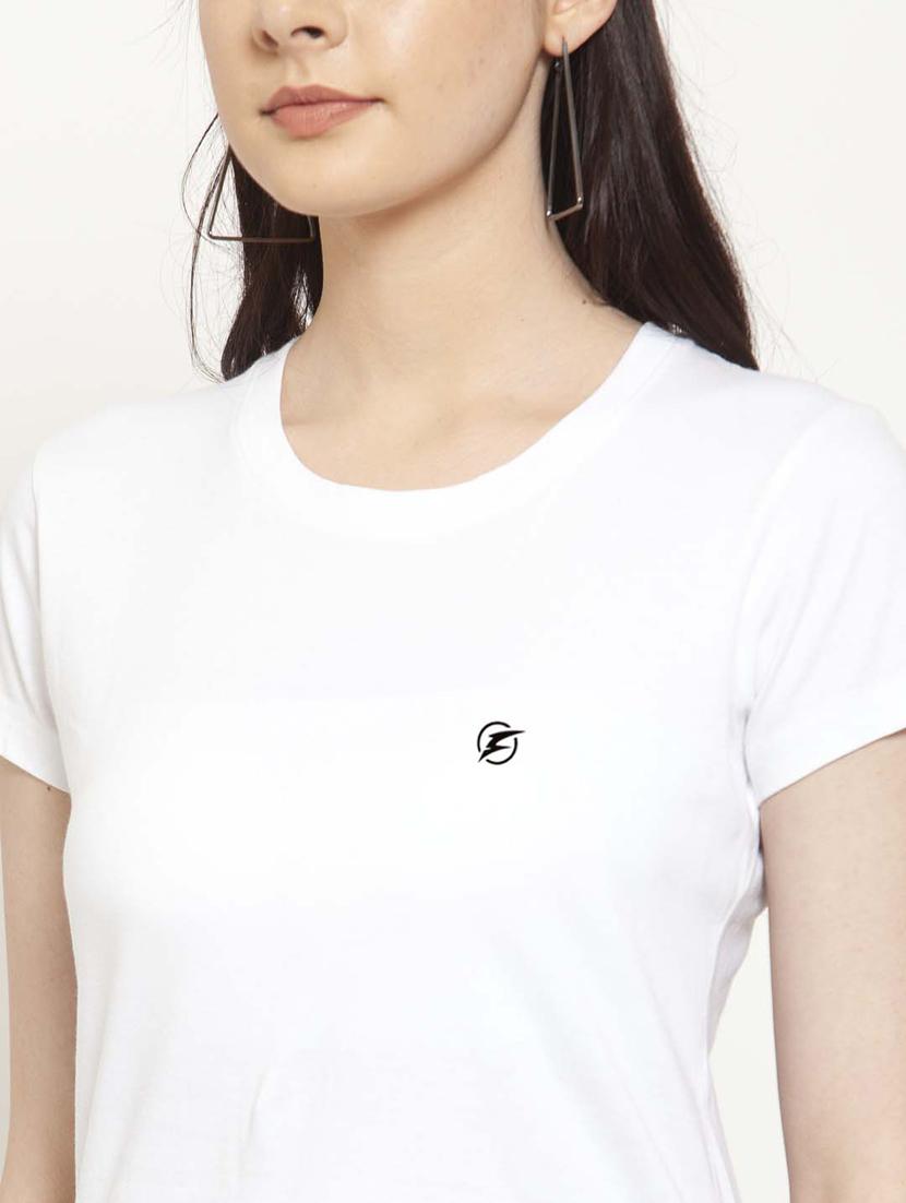 women round neck plain t-shirt - 21034563 - Standard Image - 3