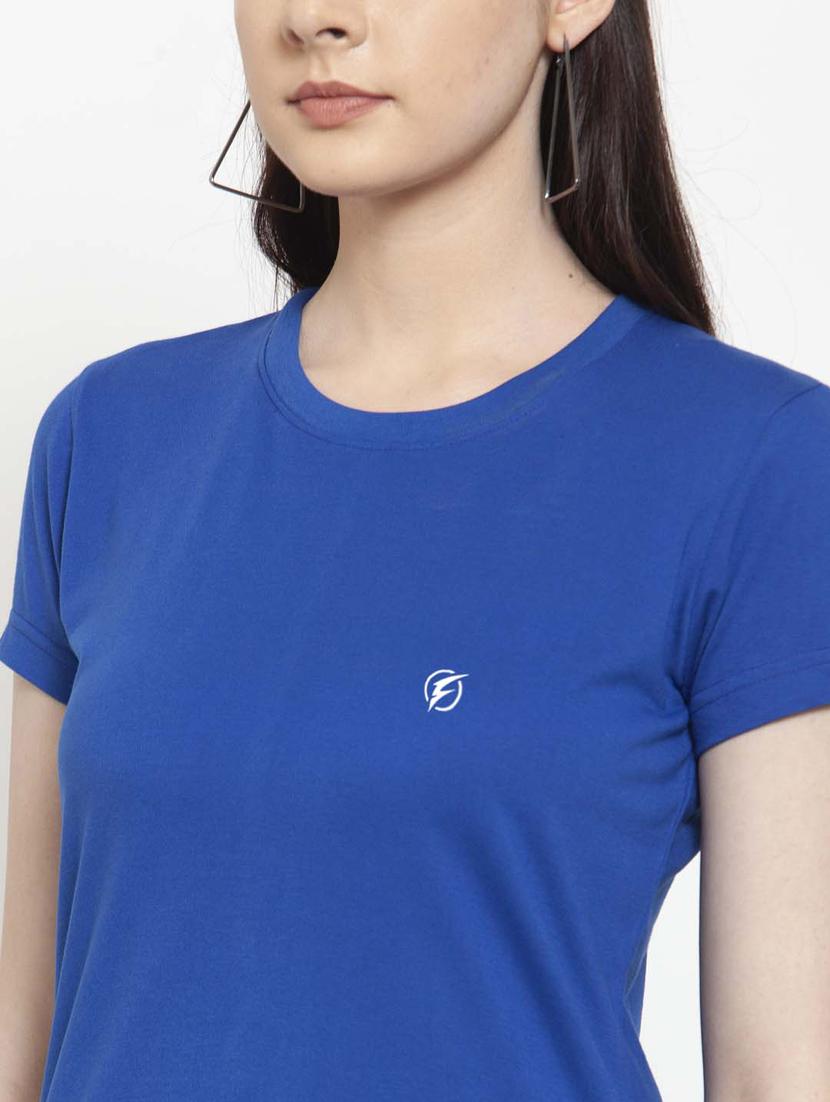 women round neck plain t-shirt - 21034566 - Standard Image - 3