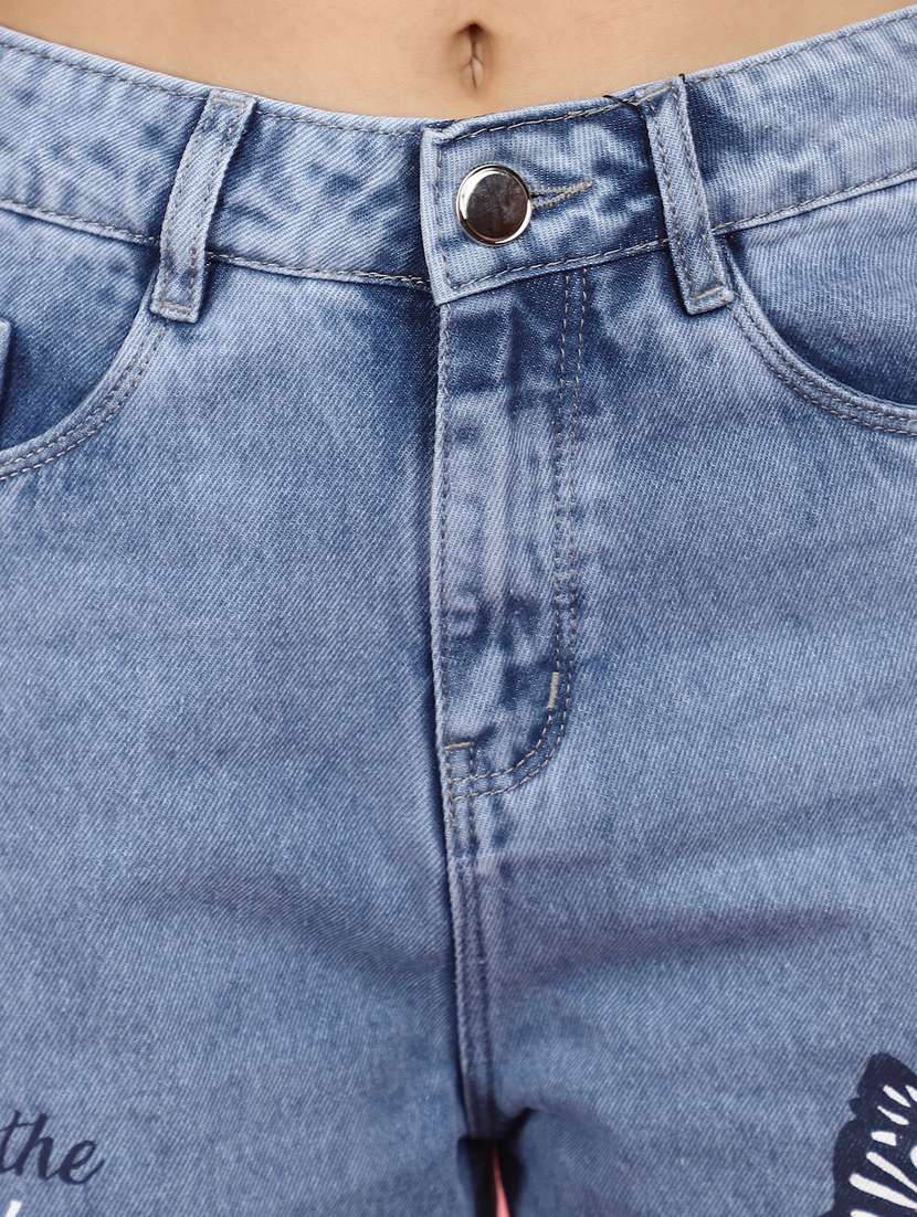 blue solid cotton jeans - 21034652 -  Standard Image - 5