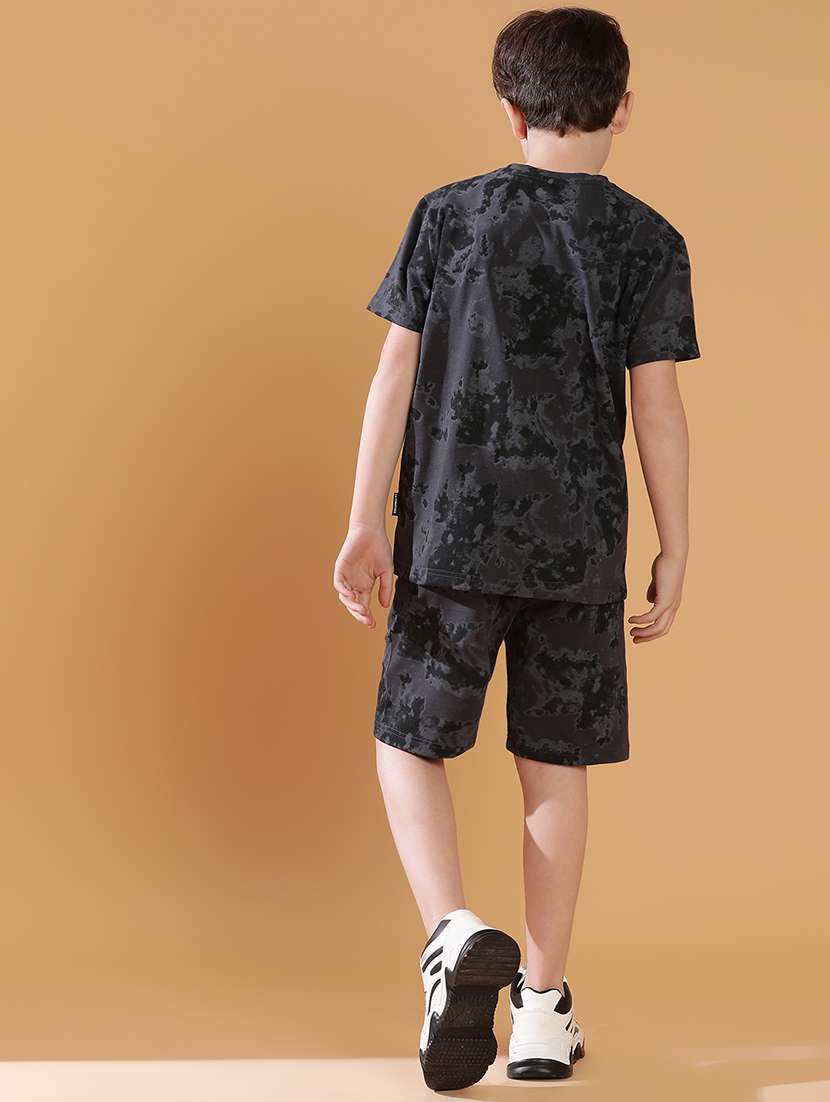 boys tie & dye printed t-shirt & short sets - 21034767 -  Standard Image - 3