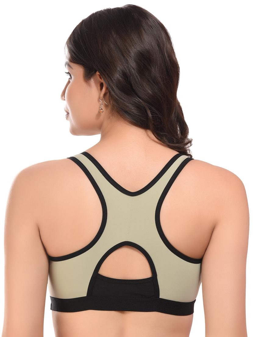 color block lycra sports bra - 21034815 - Standard Image - 3