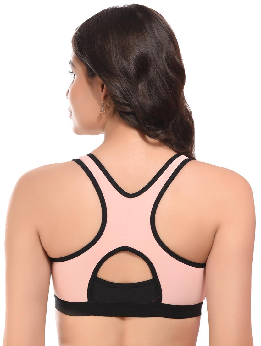 color block lycra sports bra - 21034816 - Standard Image - 3