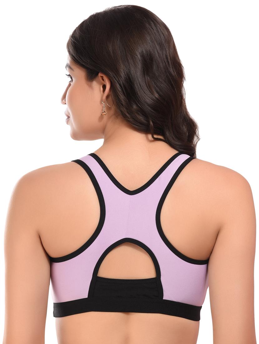 color block lycra sports bra - 21034817 - Standard Image - 3