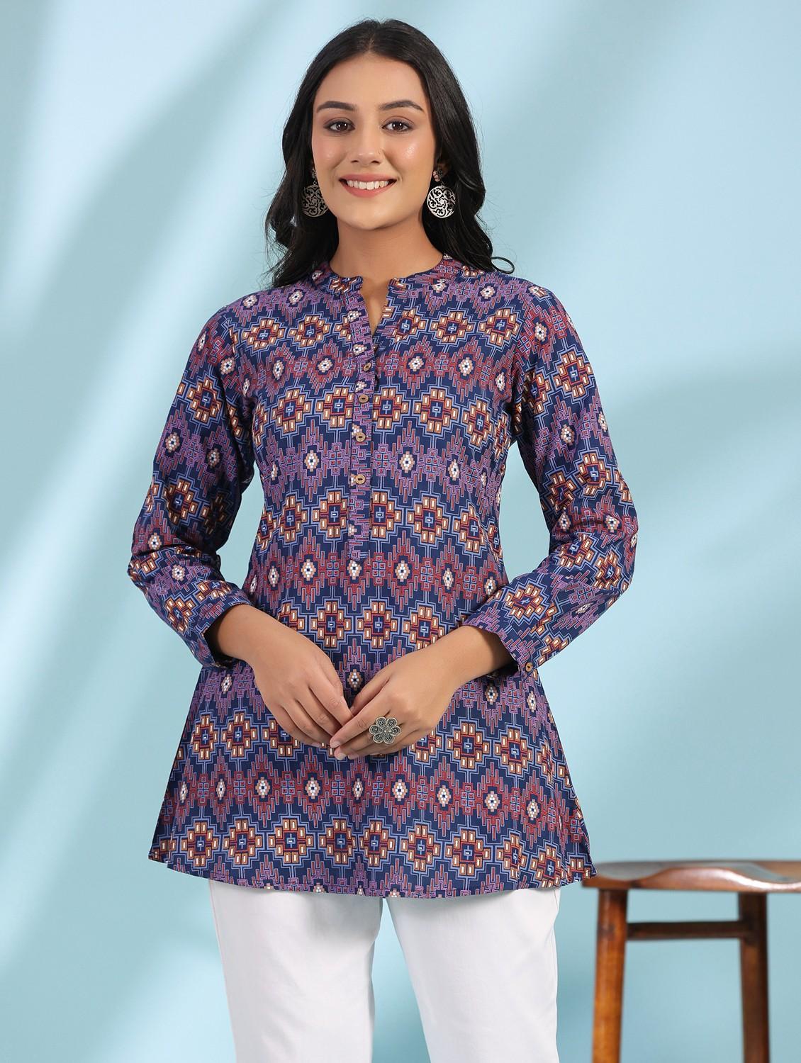 women printed a-line tunic - 21034865 - Zoom Image - 0