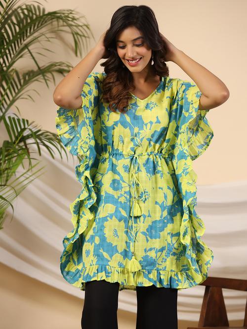 women floral printed flared tunic - 21034877 - Standard Image - 0