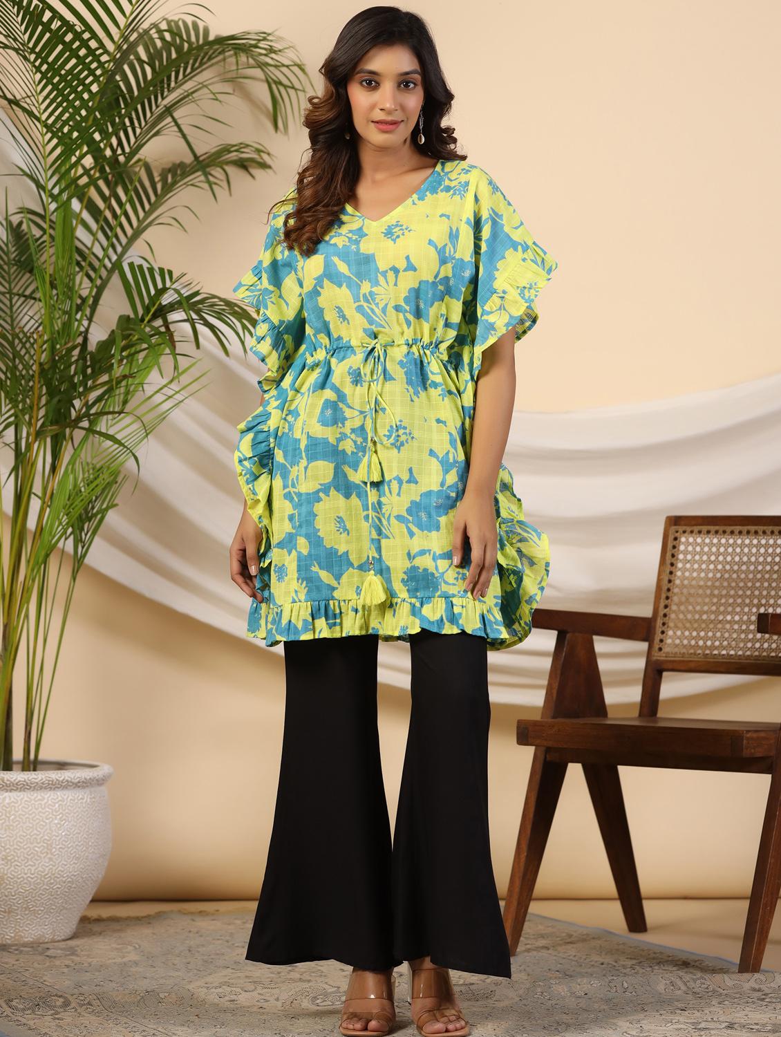 women floral printed flared tunic - 21034877 - Standard Image - 3