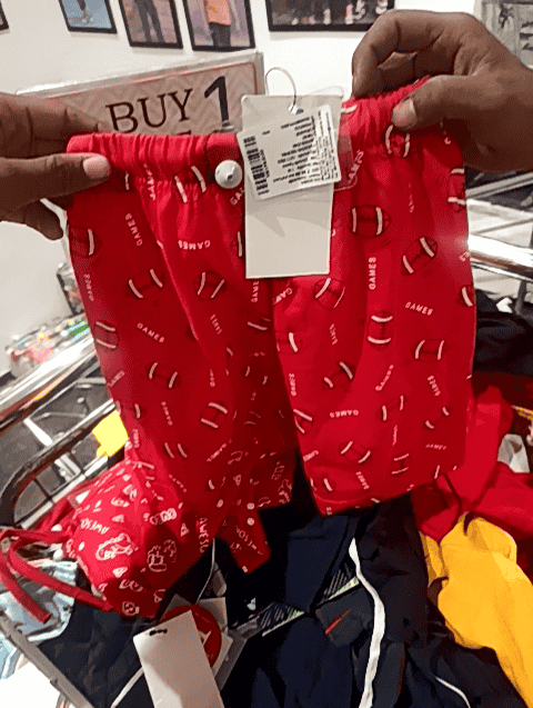 orange cotton single jersey shorts & three fourth - 21034970 - Zoom Image - 0