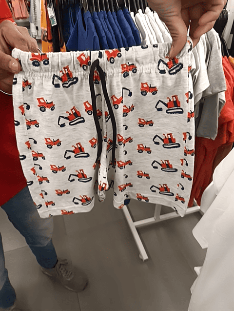 light grey cotton single jersey shorts & three fourth - 21034971 - Zoom Image - 0