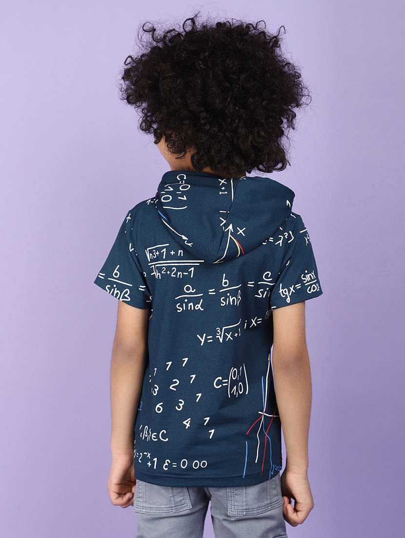 boys hooded typographic regular t-shirt - 21035009 -  Standard Image - 3